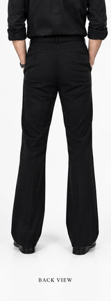 Black Wide-Leg Tailored Trousers