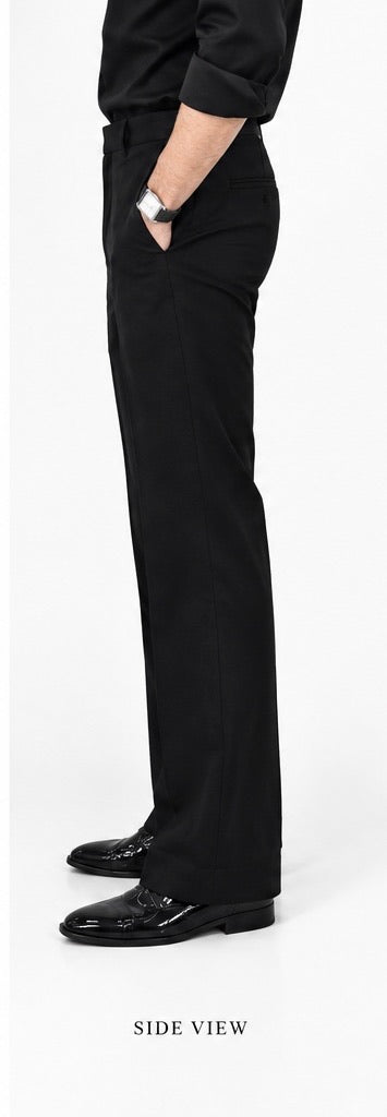 Black Wide-Leg Tailored Trousers