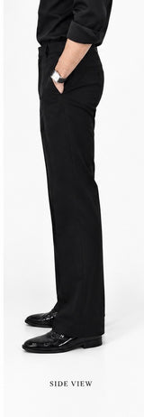 Black Wide-Leg Tailored Trousers